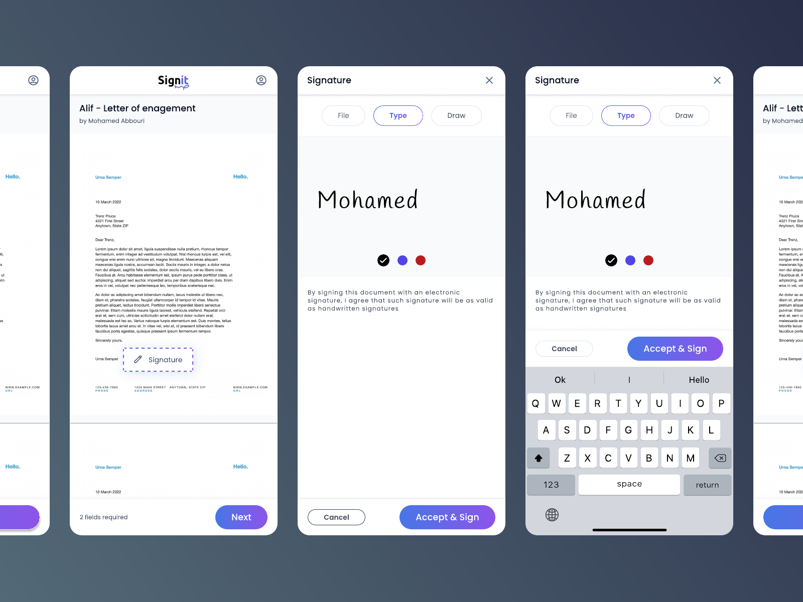 Signit mobile signing exploration