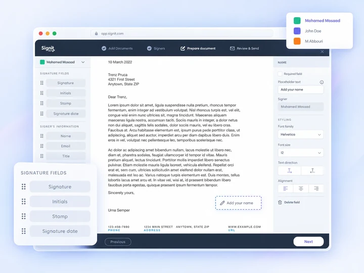 Signit product design